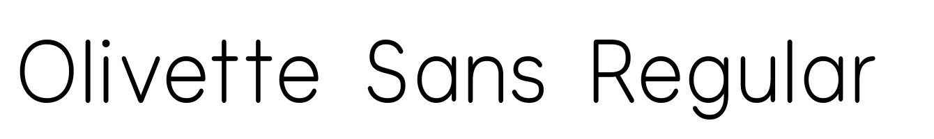 Olivette Sans Regular
